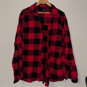 H&M Red and Black Plaid Shirt